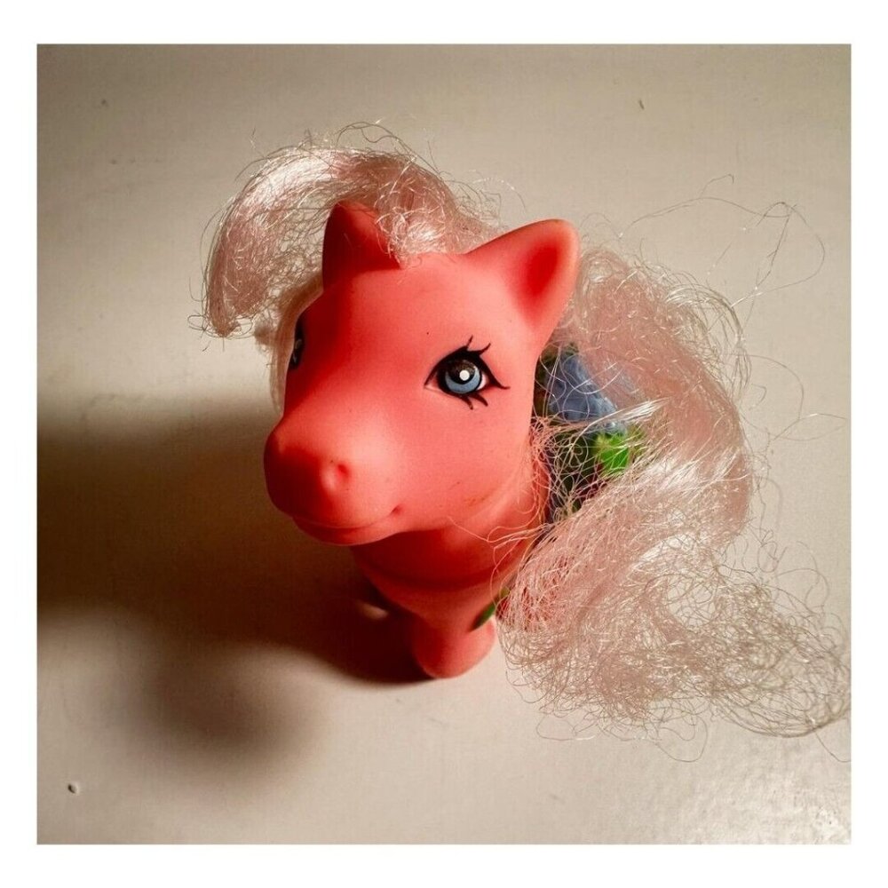 My Little Pony Baby Cherries Jubilee Pink Body, Blue Eyes G1 Collectible Toy